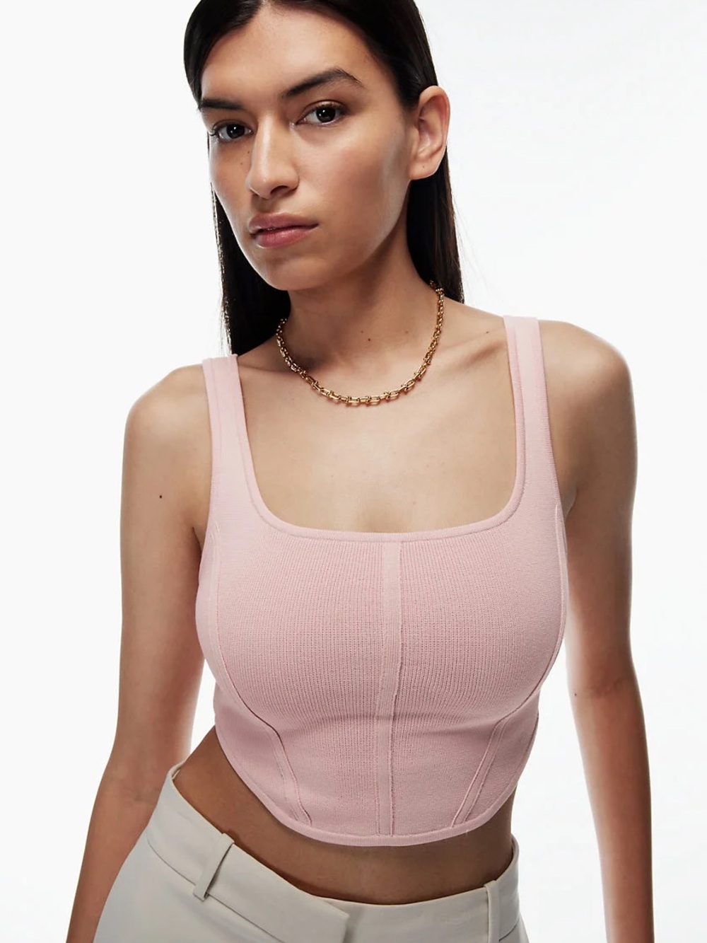 Aritzia Babaton Sculpt Knit Bustier Tank